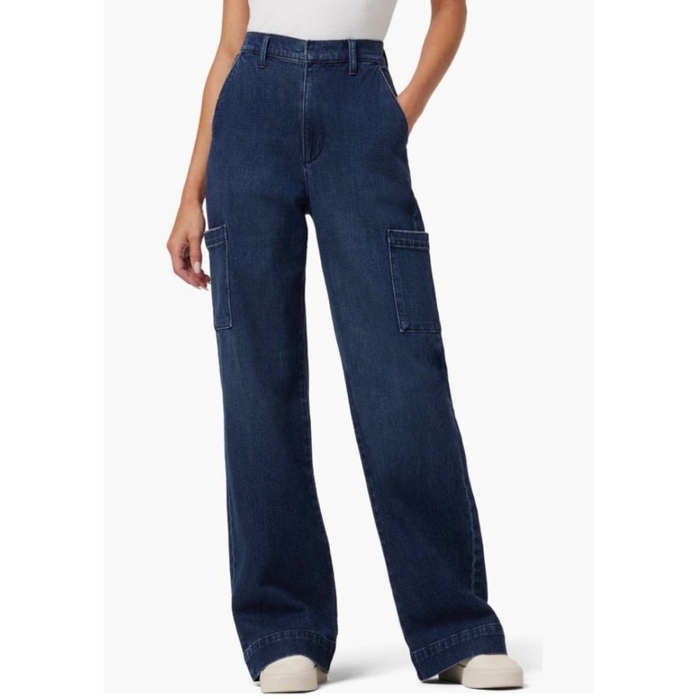 Joe's Jeans Cargo Dalia Womens‎ 32 Blue Wide Leg Utility Denim Pants